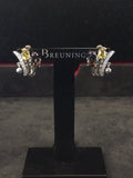 Breuning Earrings ( Citrine + Smokey Quartz )